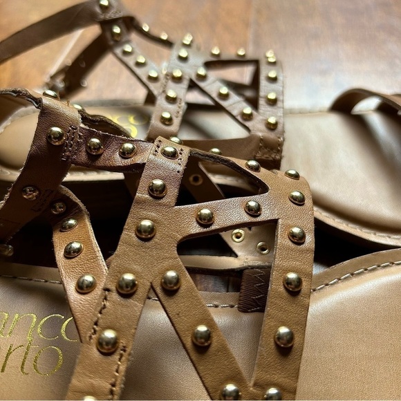 Franco Sarto “Apollo” Gladiator Sandals,  Studded Leather, Open Toe, Size 6 - Picture 7 of 14